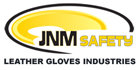 JNM Leather Safety Gloves IND Company Logo