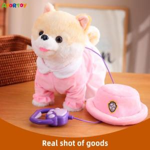 Wholesale dog leash: Electronic Interactive Toy Dog Can Walk and Sing, Childrens Toy Puppy Set, Captin Dog Patrol with P