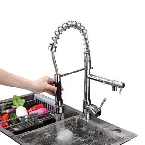 Wholesale single handle kitchen mixer: Standard Single Handle Brass Pull Down Kitchen Sink Faucet Mixer