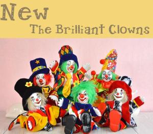 Wholesale handmade craft: 6 Inch Art Crafts 20 Pieces Handmade Ceramic Clown Active Doll Gift Toy