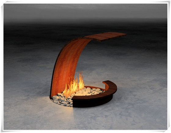 Outdoor Decoration Metal Fire Pits Modern Art Decor Garden And