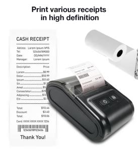 Wholesale portable: Cheap 58mm Thermal Receipt Printer Portable Wireless Pocket Printer Receipt Bill Ticket POS Printer