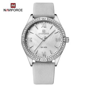 Wholesale quartz plate: Naviforce Watch for Women Analogue Quartz Leather Watch NF5038