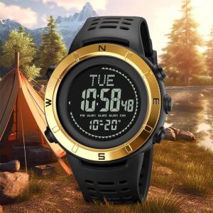 Wholesale watches for men: Outdoor Sport Digital Watch Compass World Time Waterproof Watch
