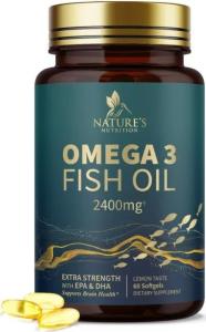 Wholesale natural oil: Nature Omega 3 Fish Oil Capsules 3x Strength 2400mg EPA & DHA, Highest Potency :