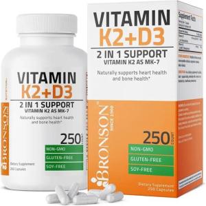 Wholesale vitamin d3: Bronson Vitamin K2 (MK7) W/ D3 Bone & Heart Health Non GMO & Gluten Free Easy To Swallow