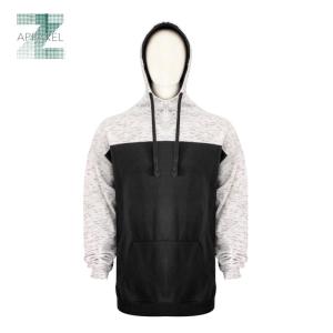 Wholesale hoods: OEM Custom Made Fleece Color Blocke Hooded Sweatshirt for Men 250gsm 60% Cotton, 40% Polyester Neckl