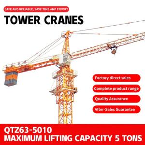 Wholesale mobile crane: High-rise Construction Cranes QTZ63-5010 Construction Site Cranes Mobile Tower Cranes