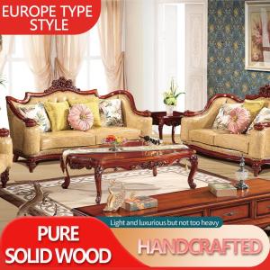 Wholesale luxury furniture: European Sofa Neo-classical Villa High-end Luxury Living Room Solid Wood Furniture