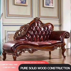 Wholesale sofa leather: European Style Chaise Longue Leather Lazy Susan Sofa Bed Bedroom Living Room Beauty Couch