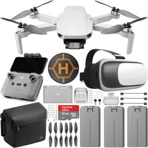 Wholesale pop up: Top DJI Mini 2 Drone 4K Quadcopter Fly More Combo + FPV Headset Bundle Brand New
