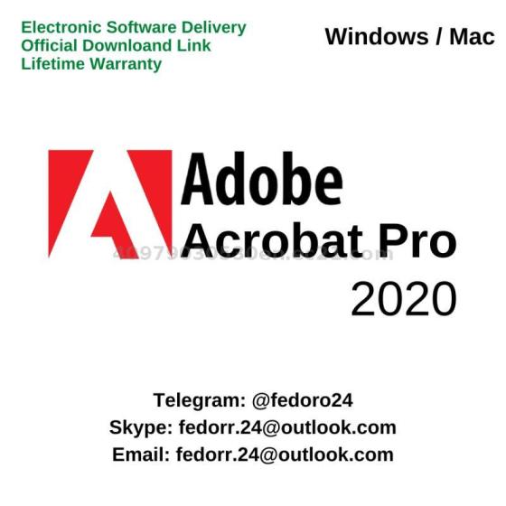 Adobe Acrobat Pro 2020 For Windows Lifetime(id:11663385). Buy United ...