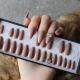 24Pcs/Sheet Almond Matte False Nails Pure Color Tips  Nail Art