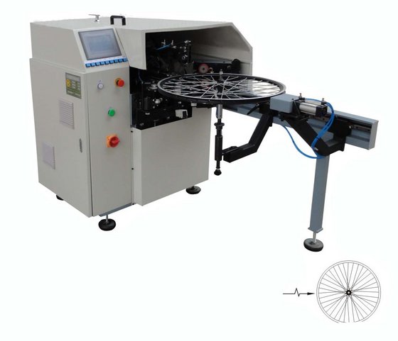 automatic bicycle wheel truing machine