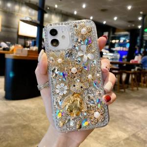 Wholesale phone accessories: Rhinestone Diamond Bling Back Phone Case Cover Accessories for 11 12 Pro 12 Pro Max