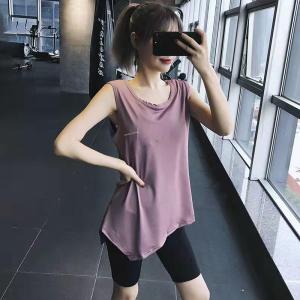 Wholesale blouse: Spring and Summer Sports Sleeveless Blouse Women's Loose Sweat-absorbing Breathable Yoga Clothes Out