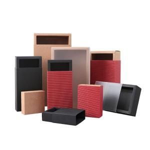 Wholesale drawer slides: Custom Folding Pull Out Slide Drawer Packaging Box Sweet Cookie Brown Kraft Paper Food Gift Box