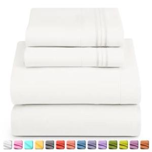 Wholesale bed sheet: 1800 Series 4 Piece Bed Sheets Set Hotel Luxury Ultra Soft Deep Pocket Sheet Set