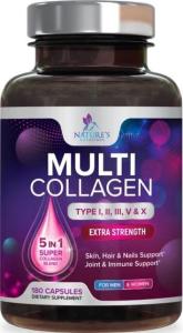 Wholesale pills: Nature Nutrition Collagen Peptides Pills 1000mg Hydrolyzed Collagen Capsules (Types I,II,III,V,X).