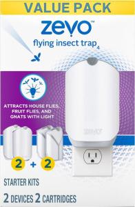 Wholesale plug-in: Zevo Flying Insect Trap, Fly Trap, Fruit Fly Trap (2 Plug-in Bases + 2 Refill Cartridges)