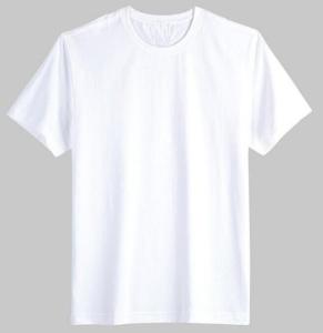 Wholesale t shirt: White Cotton Plain T-Shirt