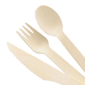 Wholesale cutlery: Eco-Friendly Custom Biodegradable Compostable Disposable Knife Fork Spoon Cutlery Set