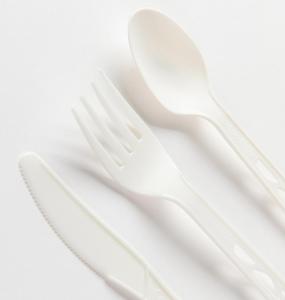 Wholesale biodegradable cutlery: Compostable PLA Cutlery Biodegradable Fork CPLA Cornstarch Knife Bioplastic Spoon Cutlery Set