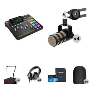 Wholesale audio pro controller: Free 2 Day Shipping RODE RODECaster Pro II 4-Person Podcasting Kit with PodMics, Broadcast