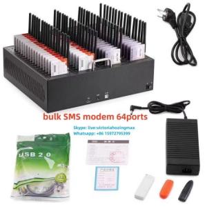 Wholesale linux cable receiver: 2G GSM 64 Port Bulk Sms Modem Pool for USA 4G Network