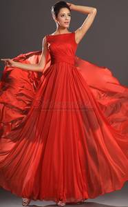 Wholesale Wedding & Evening Dresses: Bateau Neckline Long Velvet Chiffon Red Bridesmaid Dress