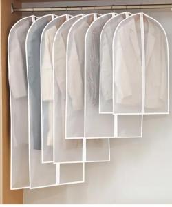 Wholesale hanging closet: Hot Suit Clothes Dust Cover Dress Organizer Hanging Closet Storage Bag Clear Garment Bag