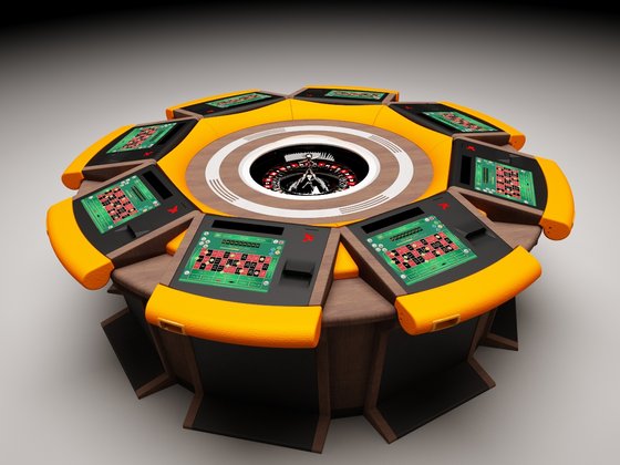 Electronic roulette slot