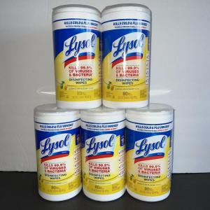 Wholesale wipe: Lysol Disinfectant Wipes Multi-Surface Antibacterial Lemon Scent 80 Wipes II