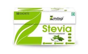 Wholesale pure: Zindagi Stevia Sachets - 100% Natural Sweetener - Pure Stevia Sugar Sachets - Sugar-Free - 50Sachets