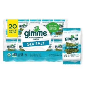 Wholesale seaweeds: Gimme-Sea-Salt - 20 Count - Organic Roasted Seaweed Sheets Healthy On-The-Go Snack for Kids & Adul