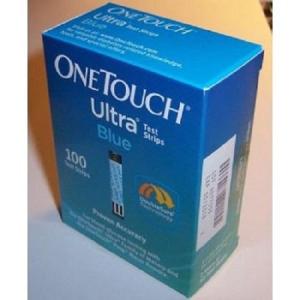 Wholesale Medical Test Kit: -OneTouch- Ultra Blue Blood Glucose Test Strips, 100 Count