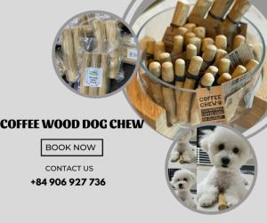 Wholesale Pet & Products: Export in Bulk Coffee Wood Dog Chew for PET Toys/ Wholesale Wooden Chewing Stick From Vietnam