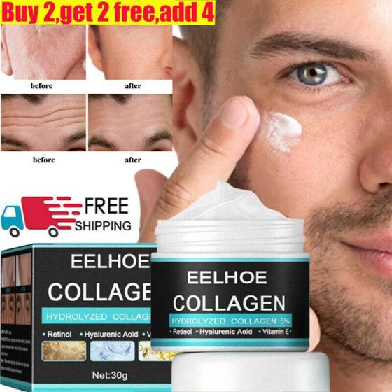 EELHOE Face Cream Collagen Anti Wrinkle For Men Hyaluronic Acid Vitamin ...