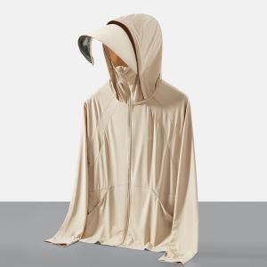 Wholesale protective sleeve: Men's Women's UPF 100+ Sun Protection Outdoor Lightweight Full Zip Hoodie Jacket Long Sleeve Shirt