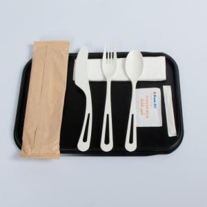 Wholesale biodegradable cutlery: Airline Restaurant Compostable Biodegradable CPLA Tableware Cutlery Set