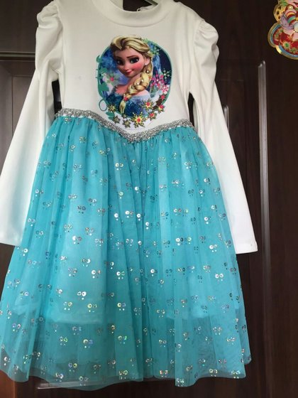 frozen long sleeve dress