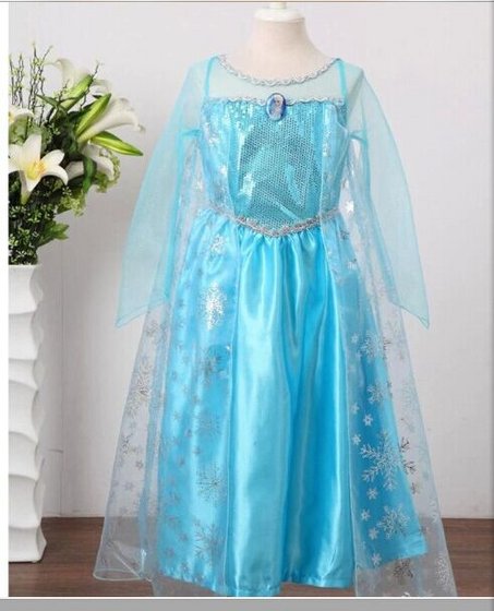 Offer  Frozen Dress Elsa & Anna Summer Dress