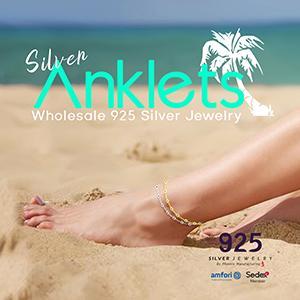 Wholesale additive: Silver Chain Anklets