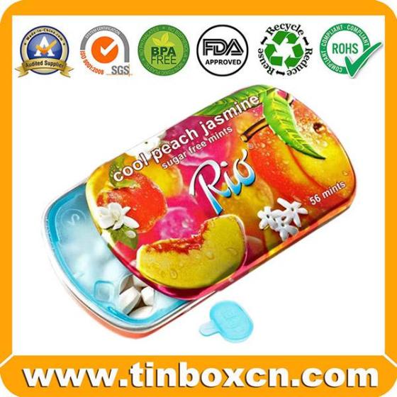 Sell Empty Slide Candy Box Mint Tin with Sliding Lid