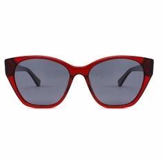 Wholesale Sunglasses: Red Color Transparent Cat Eye Acetate Frame Sunglasses for Women UV400 Protection