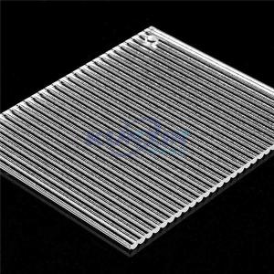 Wholesale architectural decorative glass: Clear Ribbed Acrylic Sheet JK-TWMS03