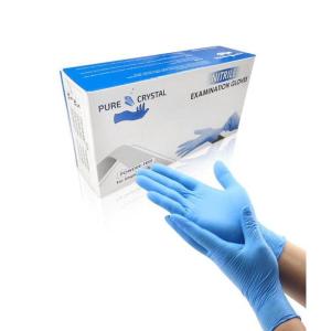 Wholesale sterilization: Nitrile Exam Disposal Gloves, 4 Mil, Powder Free, Latex Free, Non-Sterile, Blue,100 PCS, Medium Size
