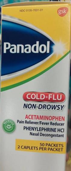 Sell Panadol Cold and Flu Non-Drowsy Dispenser - 50 Packs of 2 Caplets