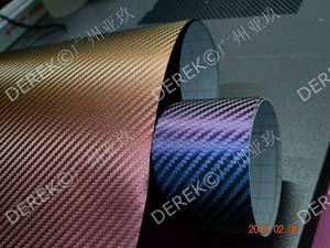 Wholesale car wrap: New Arrival Chameleon 3D Carbon Fiber Film Car Vinyl Sticker