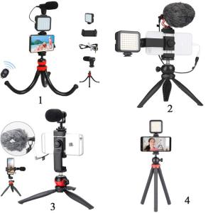 Wholesale handheld mic: Smartphone Video Microphone Kit with Flexible Tripod and Bluetooth Remote Shutter